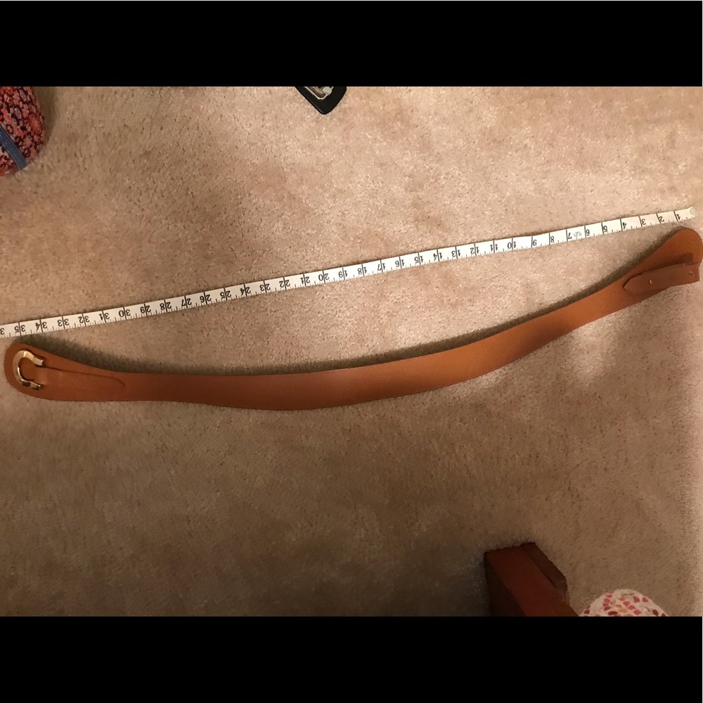 Brown fitted belt